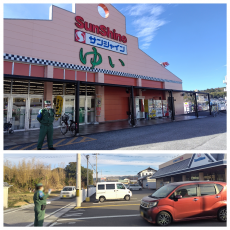 年末量販店様駐車場警備 その2